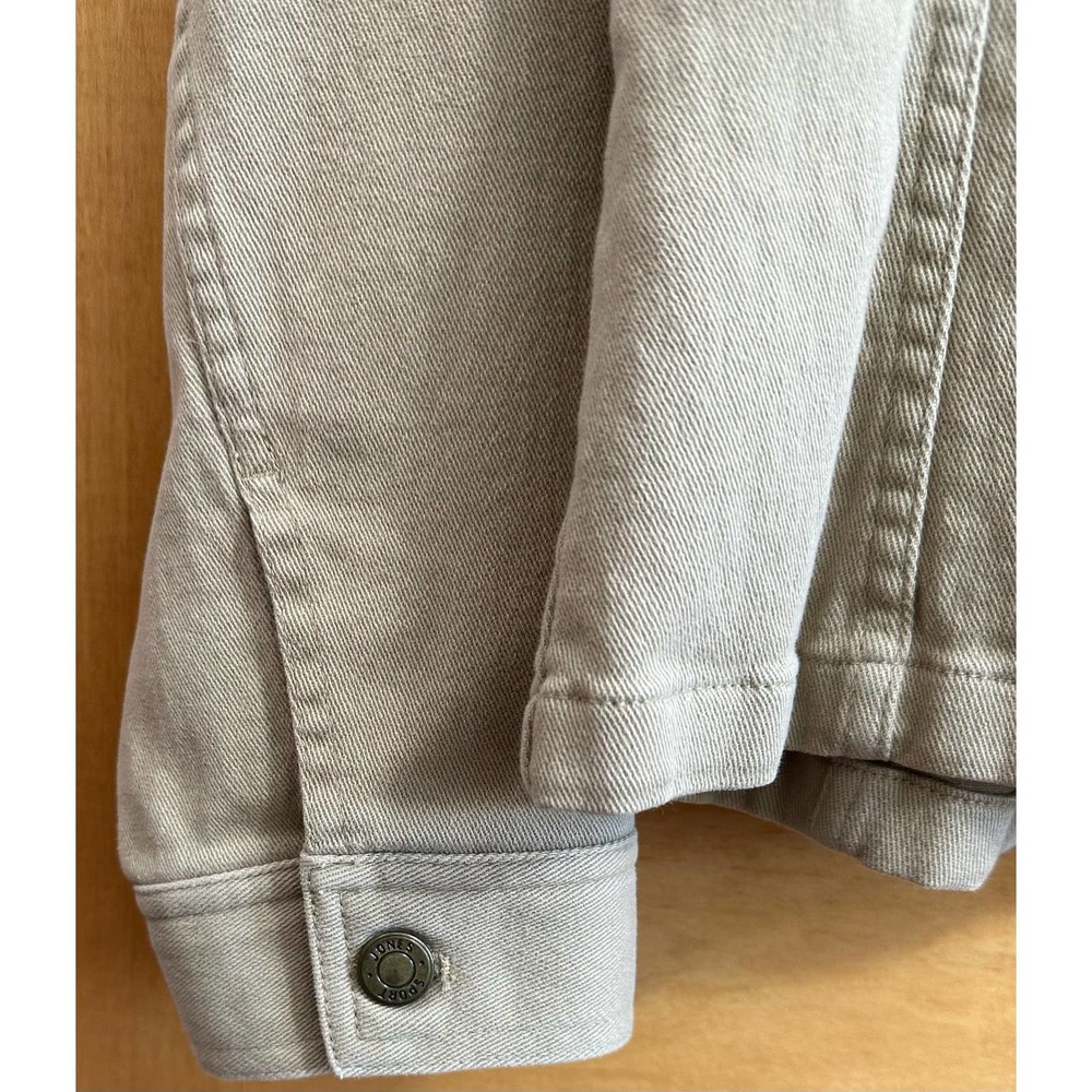 EUC, Jones Sport Women's Tan Sz Small Long Sleeve Metal Button Jacket w/stretch - Picture 7 of 15